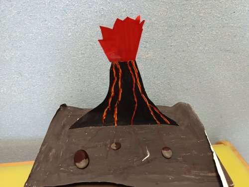 l'explosion du volcan
