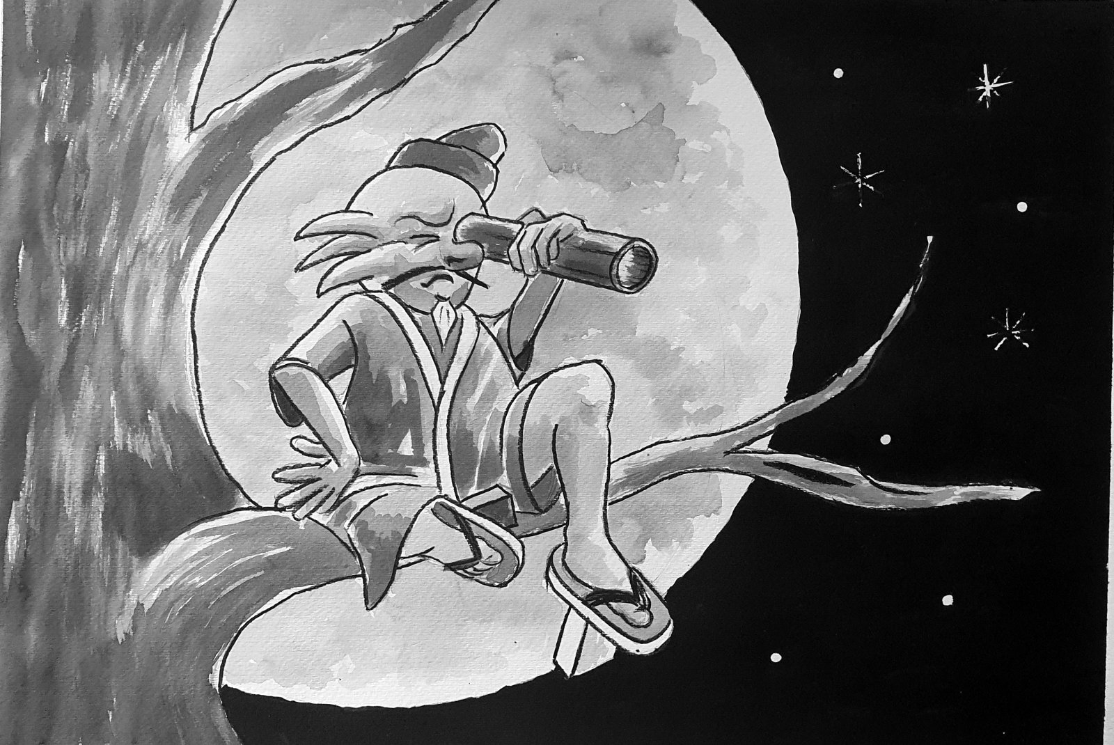 Le Tengu et son bambou
